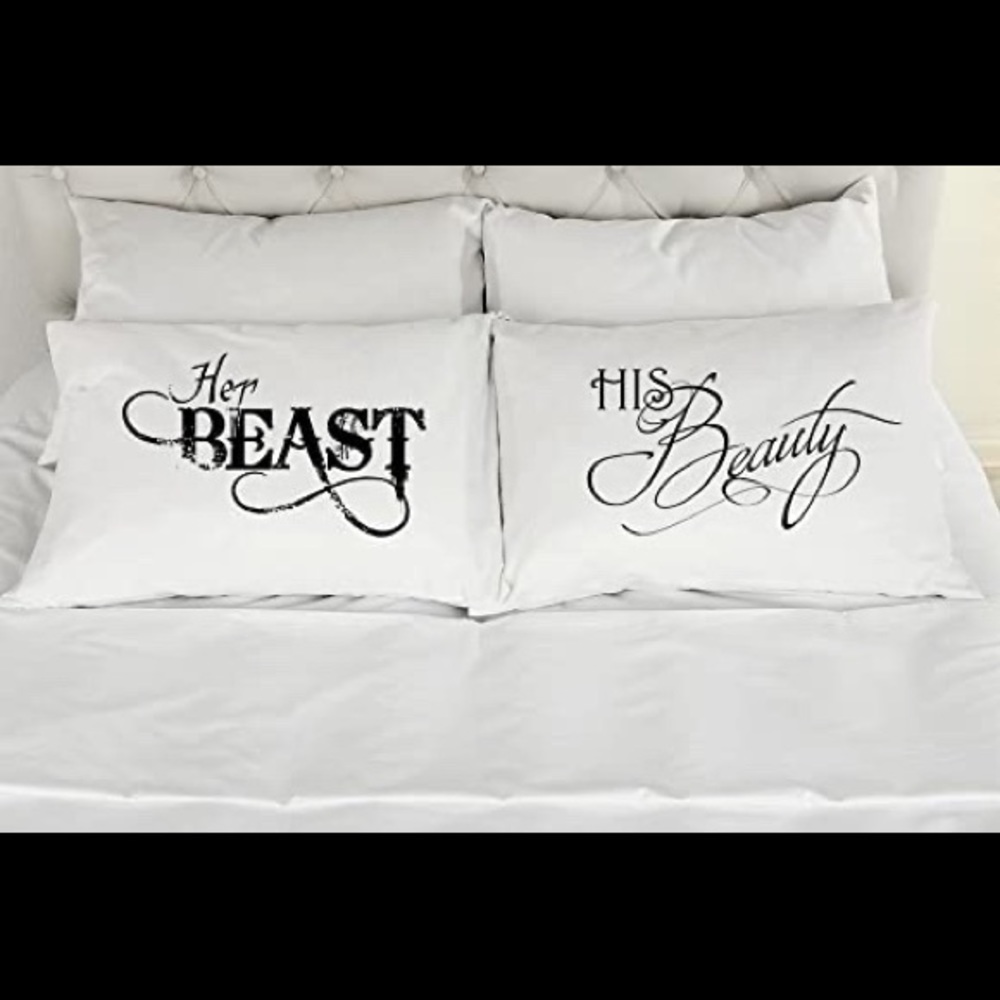 His Beauty, Her Beast pillow cases 🌹